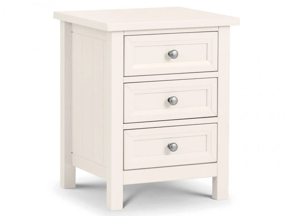 Julian Bowen Julian Bowen Maine Surf White 3 Drawer Bedside Table