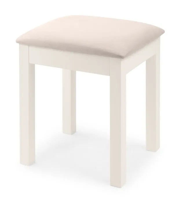 Julian Bowen Julian Bowen Maine Surf White Wooden Dressing Table Stool