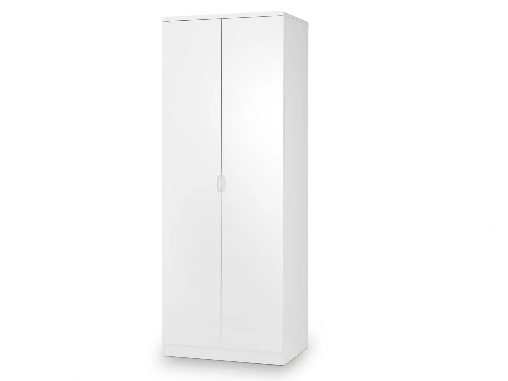 Julian Bowen Julian Bowen Manhattan White High Gloss 2 Door Double Wardrobe