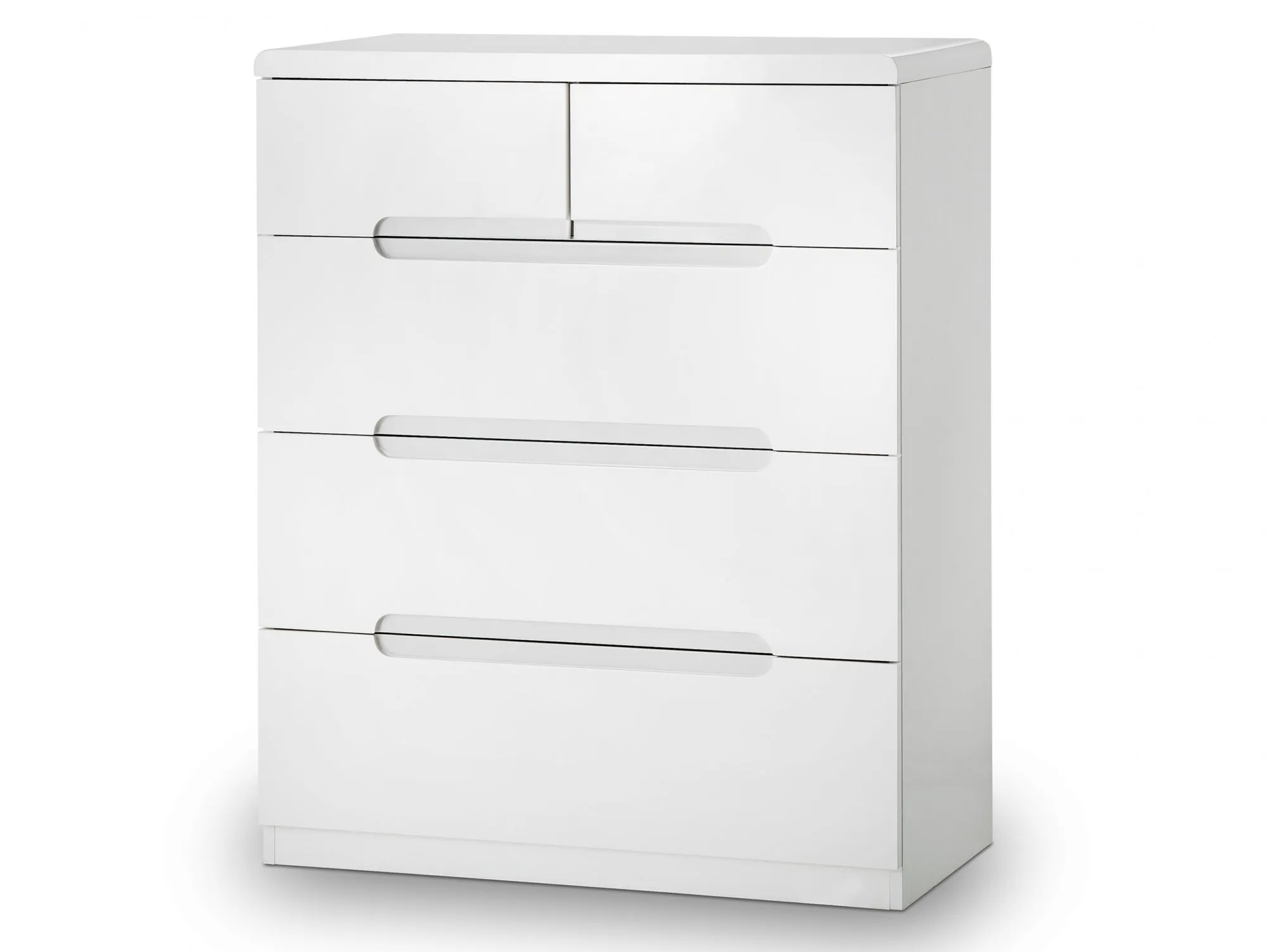 Julian Bowen Julian Bowen Manhattan White High Gloss 3+2 Drawer Chest of Drawers