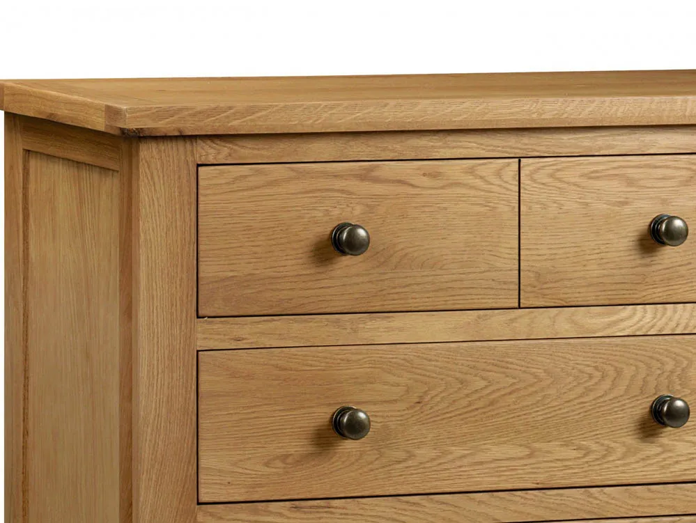 Julian Bowen Julian Bowen Marlborough 4+2 Oak Wooden Chest of Drawers (Assembled)