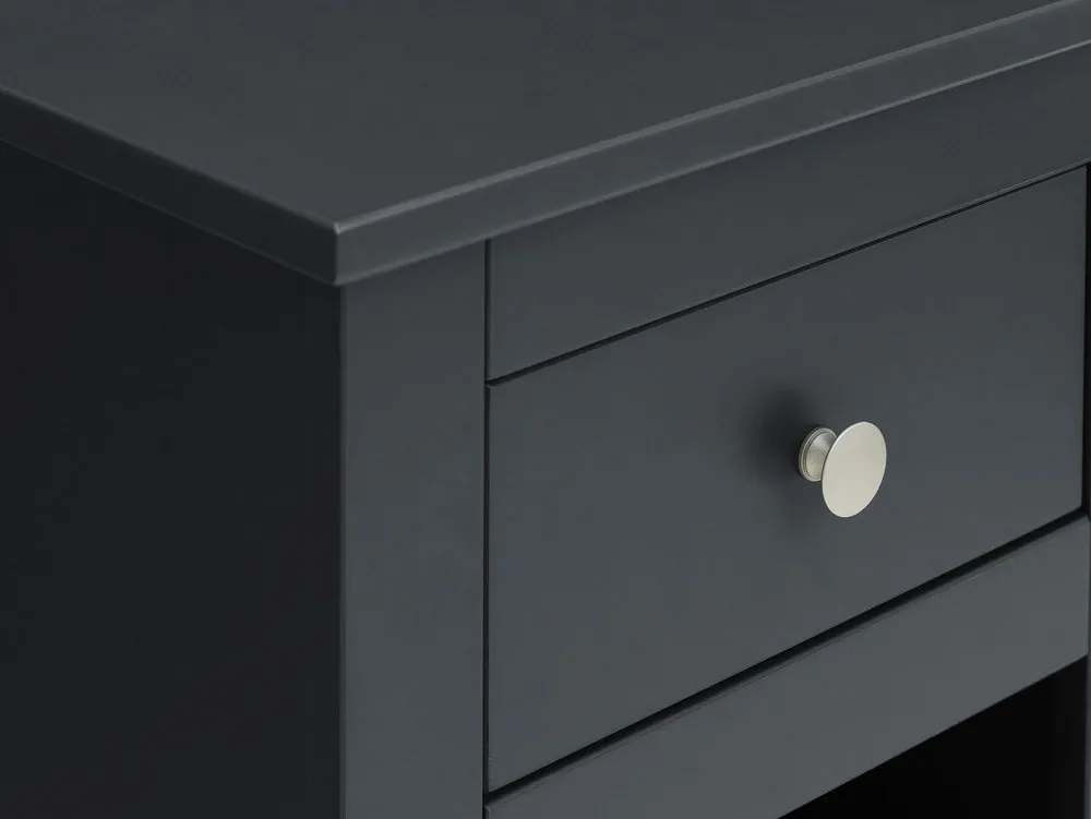 Julian Bowen Julian Bowen Radley Anthracite 1 Drawer Bedside Table