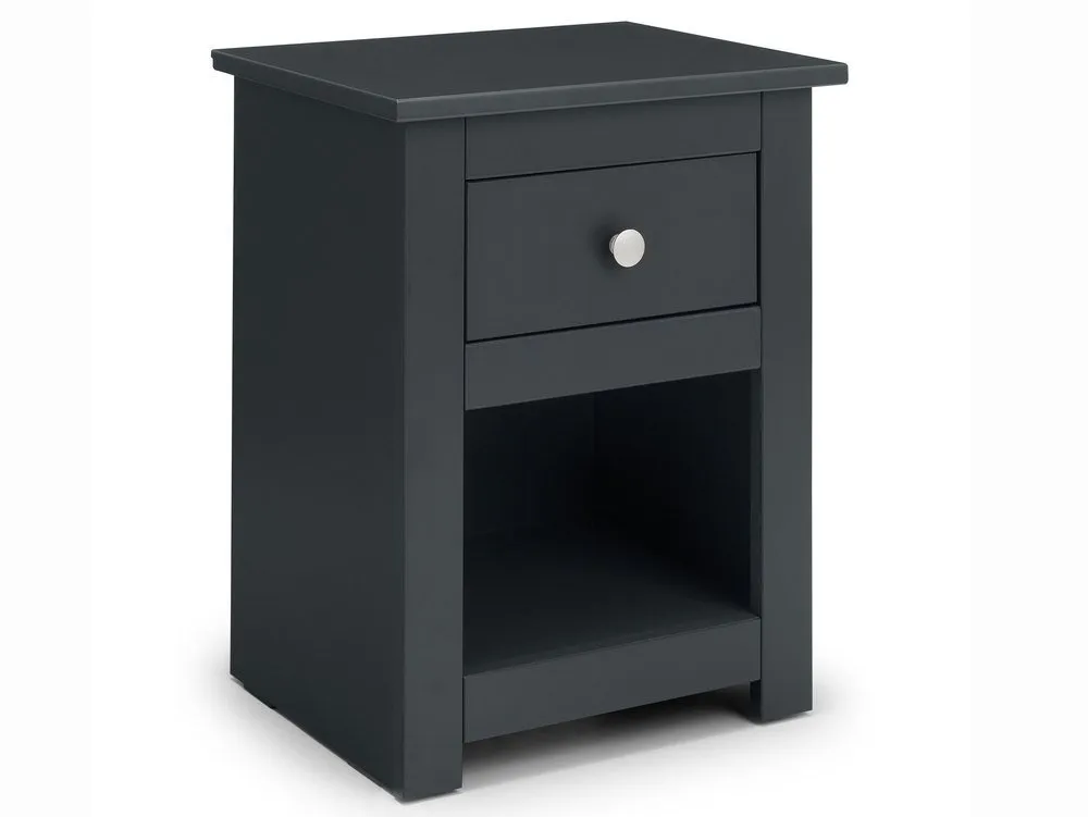 Julian Bowen Julian Bowen Radley Anthracite 1 Drawer Bedside Table