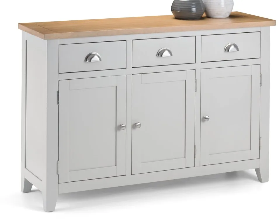 Julian Bowen Julian Bowen Richmond Grey and Oak Sideboard (Assembled)