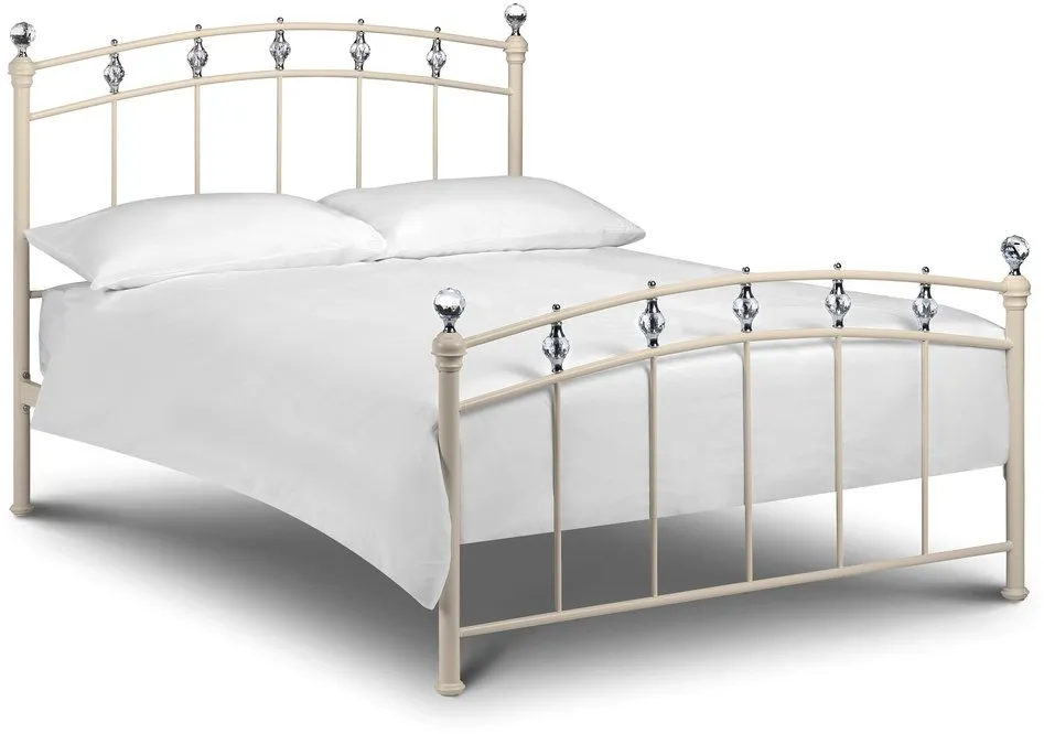 Julian Bowen Julian Bowen Sophie 5ft King Size Ivory Metal Bed Frame