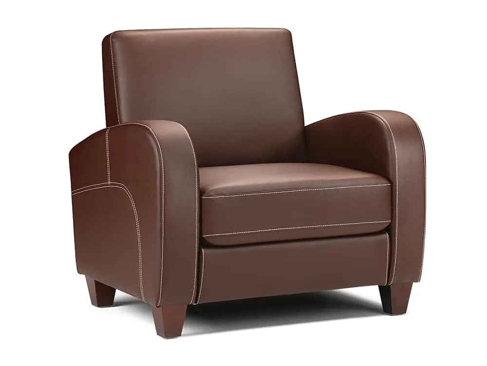 Julian Bowen Julian Bowen Vivo Chestnut Faux Leather Armchair