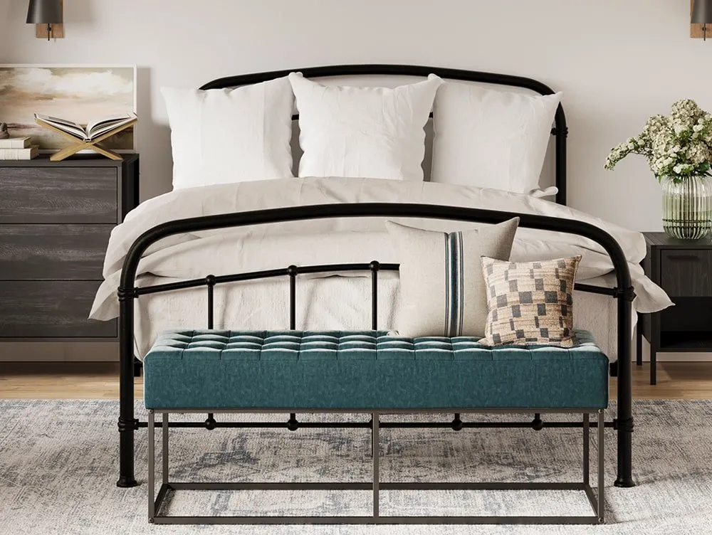 LPD LPD Halston 5ft King Size Black Metal Bed Frame