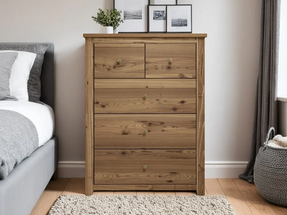 LPD LPD Havana 3+2 Pine Wooden Chest of Drawers