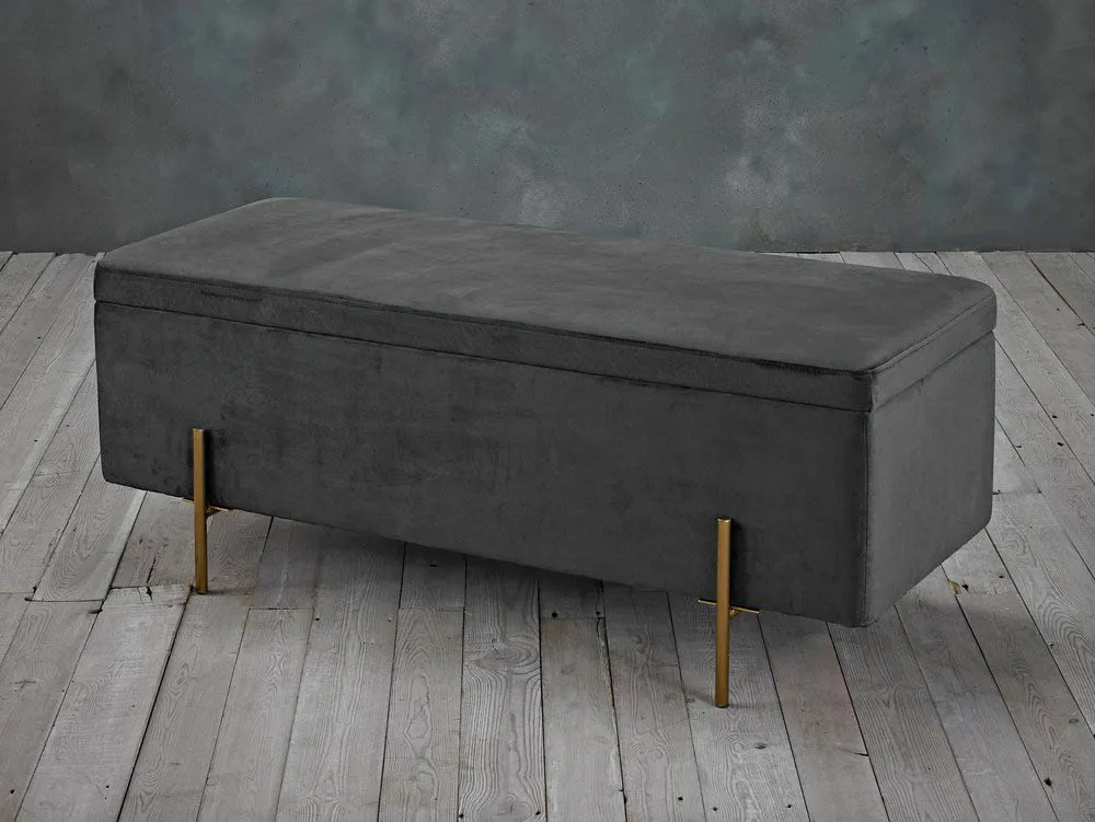 LPD LPD Lola Grey Fabric Blanket Box (Assembled)