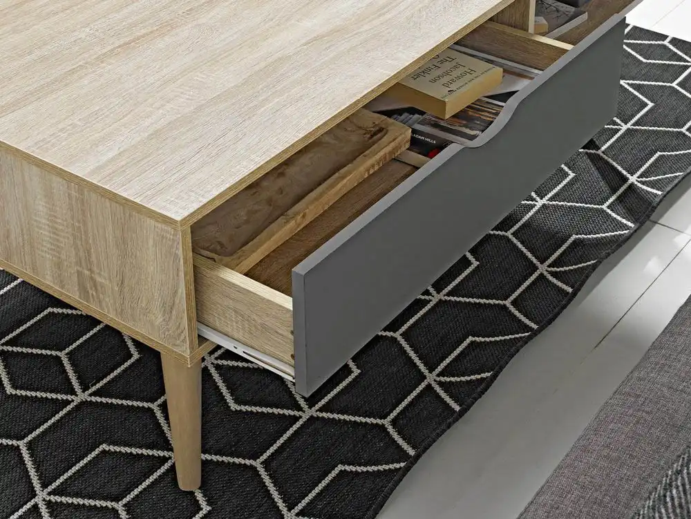 LPD LPD Scandi Oak and Grey Coffee Table