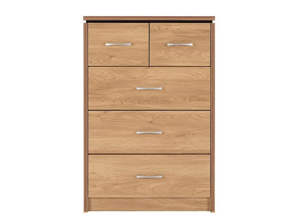 Seconique Seconique Charles Oak 3+2 Chest of Drawers