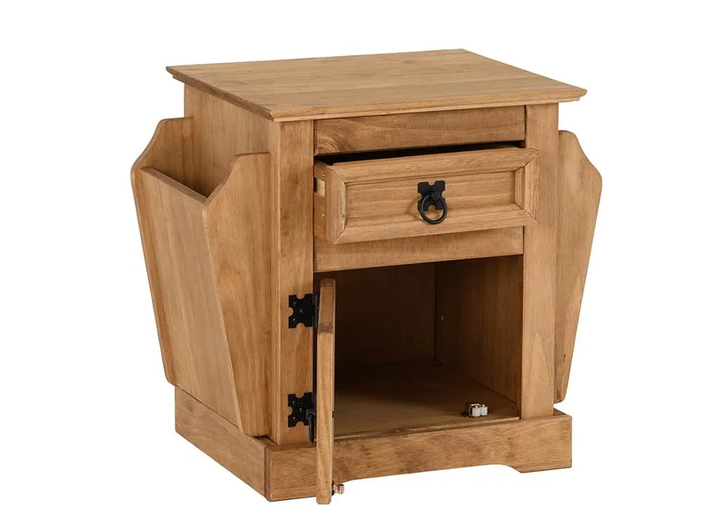 Seconique Seconique Corona Pine 1 Drawer Wooden Magazine Table