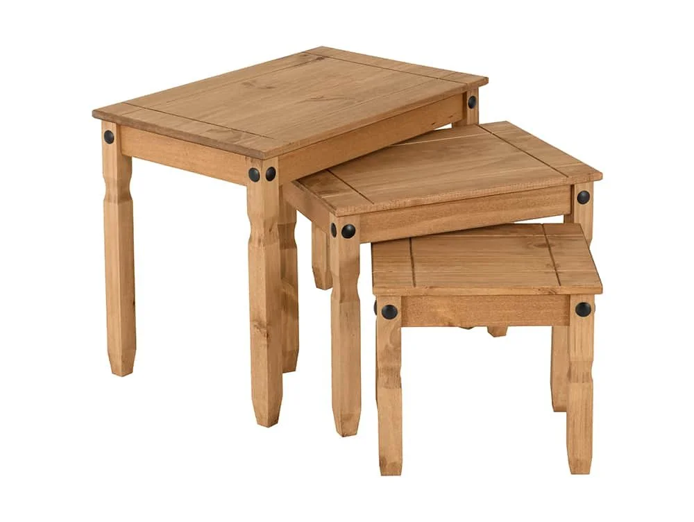 Seconique Seconique Corona Pine Wooden Nest of Tables