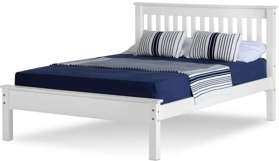 Seconique Seconique Monaco 4ft6 Double White Wooden Bed Frame (Low Footend)