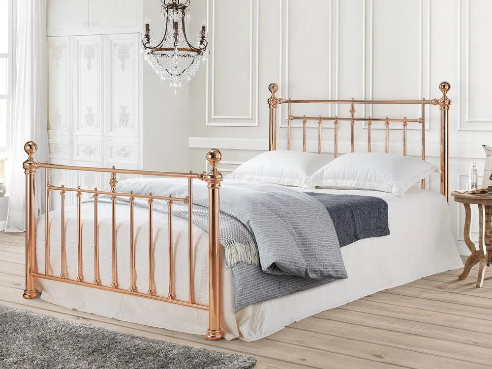 Time Living Time Living Alexander 4ft6 Double Rose Gold Metal Bed Frame