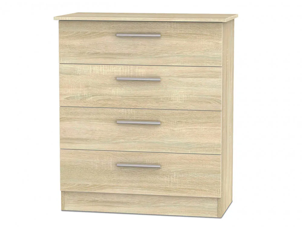 Welcome Welcome Contrast 4 Drawer Chest of Drawers (Assembled)