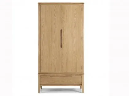 Archers Keswick 2 Door 1 Drawer Oak Wooden Double Wardrobe (Part Assembled)