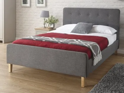 GFW Ashbourne Grey Fabric Bed Frame GFW Ashbourne Grey Fabric Bed Frame