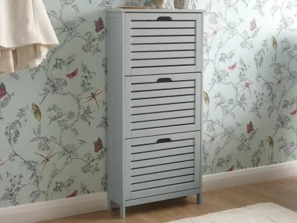 GFW Bergen Grey 3 Tier Shoe Cabinet GFW Bergen Grey 3 Tier Shoe Cabinet