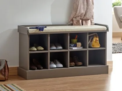 GFW Kempton Grey 2 Tier Shoe Bench GFW Kempton Grey 2 Tier Shoe Bench