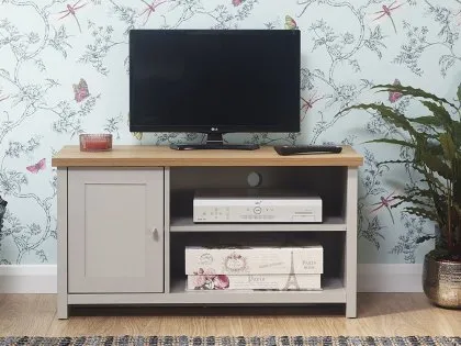 GFW Lancaster Grey and Oak 1 Door Small TV Cabinet GFW Lancaster Grey and Oak 1 Door Small TV Cabinet