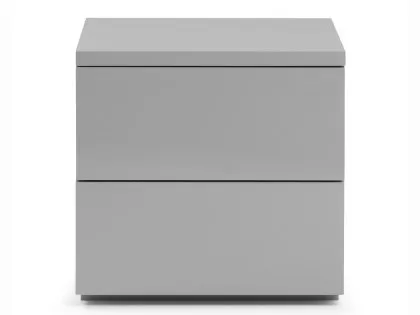 Julian Bowen Monaco Grey High Gloss 2 Drawer Bedside Table