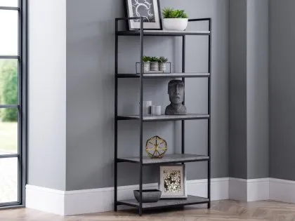 Julian Bowen Staten Concrete Effect 5 Tier Tall Bookcase Julian Bowen Staten Concrete Effect 5 Tier Tall Bookcase