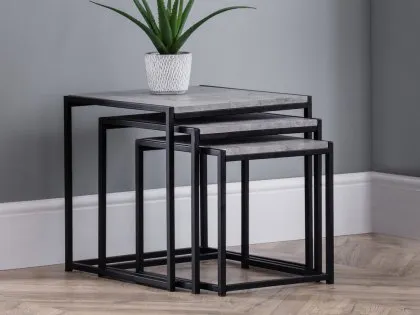 Julian Bowen Staten Concrete Effect Nest of Tables Julian Bowen Staten Concrete Effect Nest of Tables