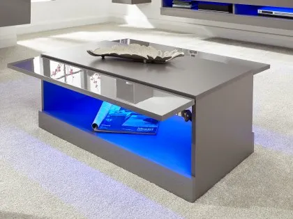 GFW Galicia Grey Coffee Table with LED Lighting