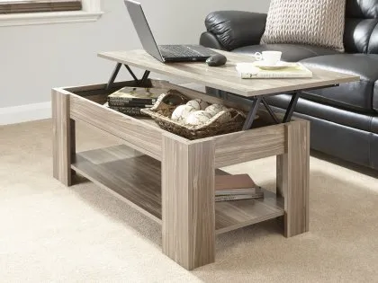 GFW Arvika Walnut Lift Up Coffee Table