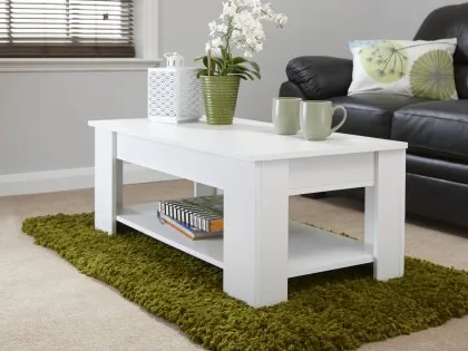 GFW Arvika White Lift Up Coffee Table GFW Arvika White Lift Up Coffee Table
