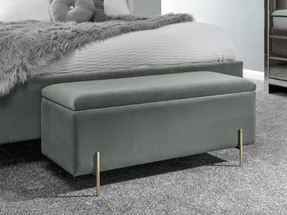 GFW Mystica Grey Ottoman Storage Bench