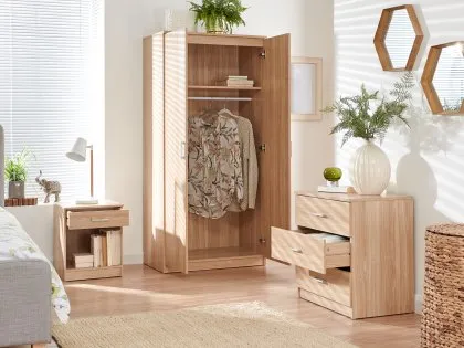 GFW Panama Oak 3 Piece Bedroom Furniture Package