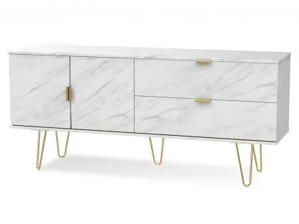 Welcome Hong Kong 2 Door 2 Drawer Sideboard with Gold Hairpin Legs (Assembled) Welcome Hong Kong 2 Door 2 Drawer Sideboard with Gold Hairpin Legs (Assembled)