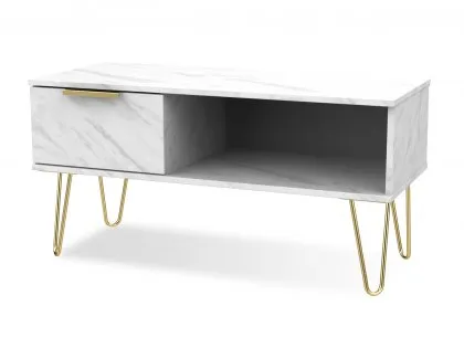Welcome Hong Kong 1 Drawer Coffee Table with Gold Hairpin Legs (Assembled) Welcome Hong Kong 1 Drawer Coffee Table with Gold Hairpin Legs (Assembled)