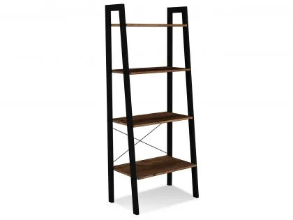 LPD Ealing Black and Rustic Pine Ladder Shelving Unit LPD Ealing Black and Rustic Pine Ladder Shelving Unit