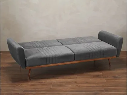 LPD Nico Grey Velvet Fabric Sofa Bed