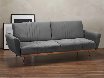 LPD Nico Grey Velvet Fabric Sofa Bed LPD Nico Grey Velvet Fabric Sofa Bed