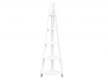 LPD Tiva White Corner Ladder Shelving Unit LPD Tiva White Corner Ladder Shelving Unit