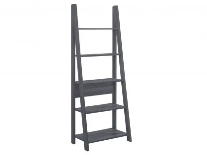 LPD Tiva Black 5 Tier Ladder Bookcase LPD Tiva Black 5 Tier Ladder Bookcase