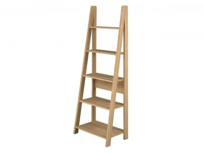 LPD Tiva Oak 5 Tier Ladder Bookcase LPD Tiva Oak 5 Tier Ladder Bookcase