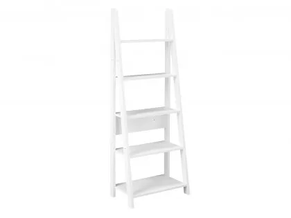 LPD Tiva White 5 Tier Ladder Bookcase LPD Tiva White 5 Tier Ladder Bookcase