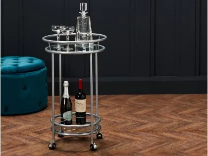 LPD Collins Glass and Silver Drinks Trolley LPD Collins Glass and Silver Drinks Trolley