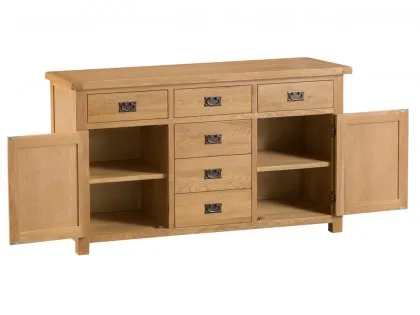 Kenmore Waverley Oak 2 Door 6 Drawer Large Sideboard (Assembled)