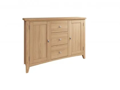 Kenmore Dakota Oak 2 Door 3 Drawer Large Sideboard (Assembled)