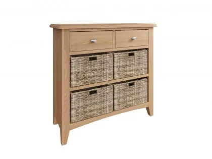 Kenmore Dakota Oak 2 Drawer Compact Sideboard (Assembled)