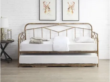 Flintshire Axton Antique Bronze Metal Day Bed Frame Flintshire Axton Antique Bronze Metal Day Bed Frame