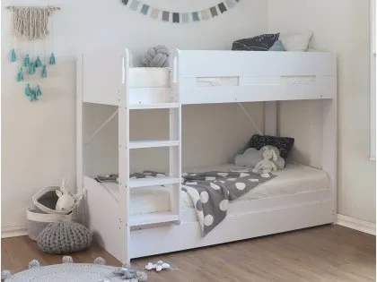 Flintshire Billie White Wooden Bunk Bed Frame Flintshire Billie White Wooden Bunk Bed Frame