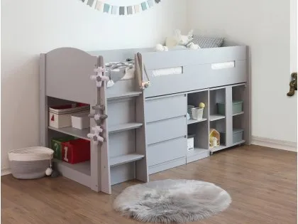 Flintshire Billie Grey Wooden Mid Sleeper Bed Frame Flintshire Billie Grey Wooden Mid Sleeper Bed Frame