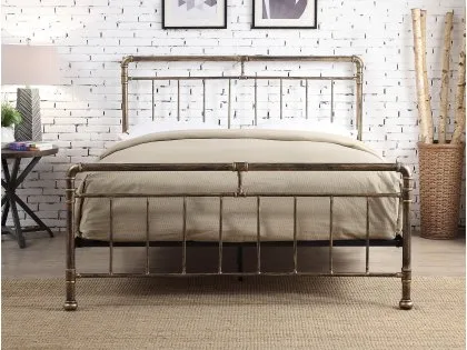 Flintshire Cilcain 4ft6 Double Antique Bronze Metal Bed Frame